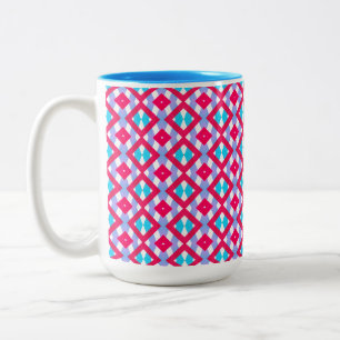Colourful pink, purple and blue mug