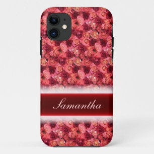 Colourful pink rose bouquet custom iphone 5 case