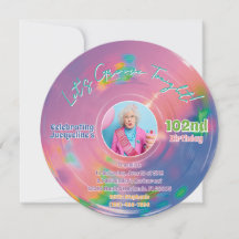 Colourful Pink Vinyl Record Music Birthday