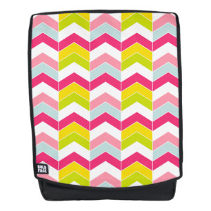 Colourful Pink ZigZag Chevron Pattern Backpack