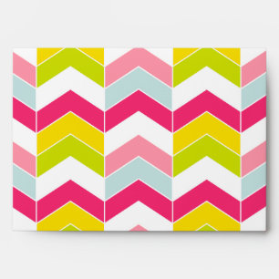 Colourful Pink ZigZag Chevron Pattern Envelopes