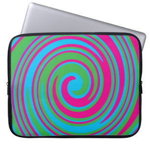 Colourful pinwheel design laptop sleeve