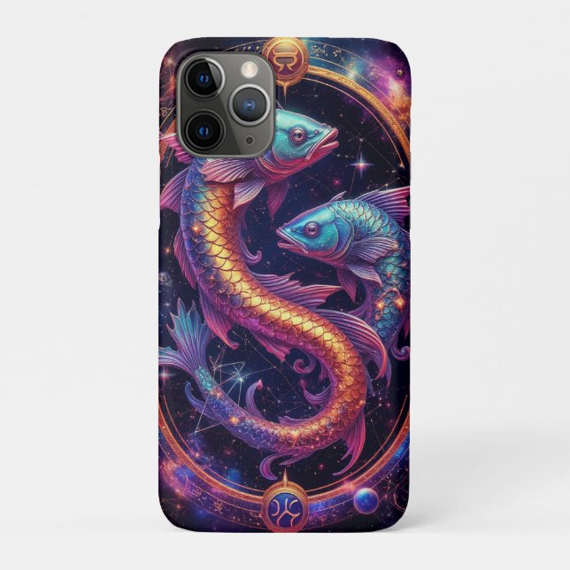 Colourful Pisces Zodiac Symbol Case-Mate iPhone Case (Back)