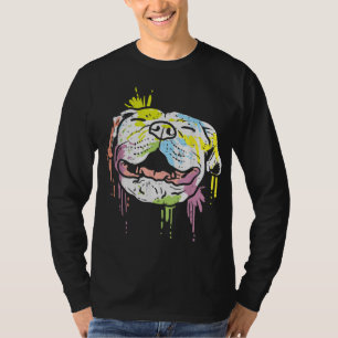 Colourful Pitbull American Terrier Pitty Dog Lover T-Shirt