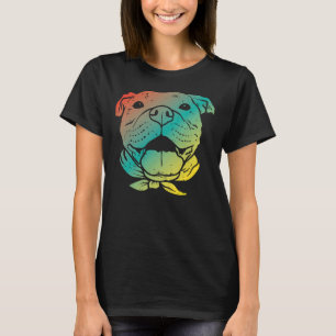 Colourful Pitbull Face Pitties Pitty Dog Lover Own T-Shirt