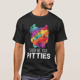 Colourful Pitbull Funny Dog Lover Pittie Owner Gif T-Shirt