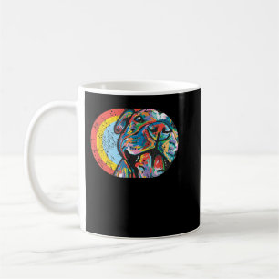 Colourful Pitbull Smile, Dog Is Love, Retro Vintag Coffee Mug