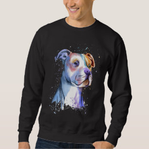 Colourful Pitbull Splash Artwork - Pet Breeder Dog Sweatshirt