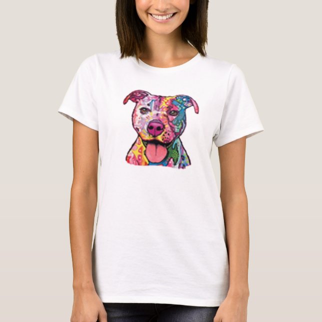 Colourful Pitbull T-Shirt (Front)