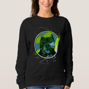 Colourful Pitbull Terrier Dog Love Dad Mum Boy Gir Sweatshirt