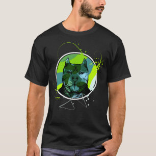 Colourful Pitbull Terrier Dog Love Dad Mum Boy Gir T-Shirt