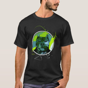 Colourful Pitbull Terrier Dog Love Dad Mum Boy Gir T-Shirt