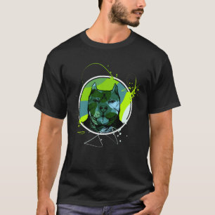 Colourful Pitbull Terrier Dog Love Dad Mum Boy Gir T-Shirt