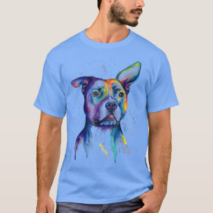 Colourful Pitbull Terrier Dog Lover Dad Mum, Boy G T-Shirt