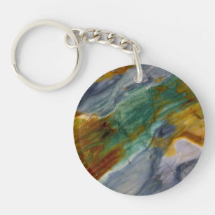 Colourful Piute Jasper Key Ring