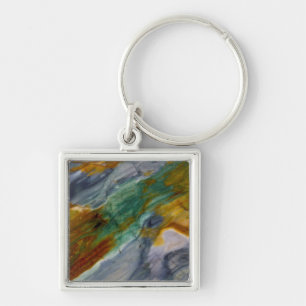 Colourful Piute Jasper Key Ring
