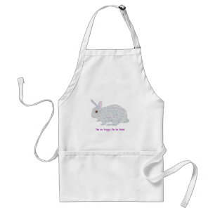Colourful Plaid Bunny I'm so hoppy to be here Standard Apron