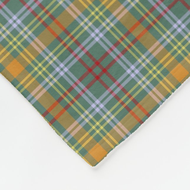Colourful Plaid O'Brien Tartan Fleece Blanket (Corner)