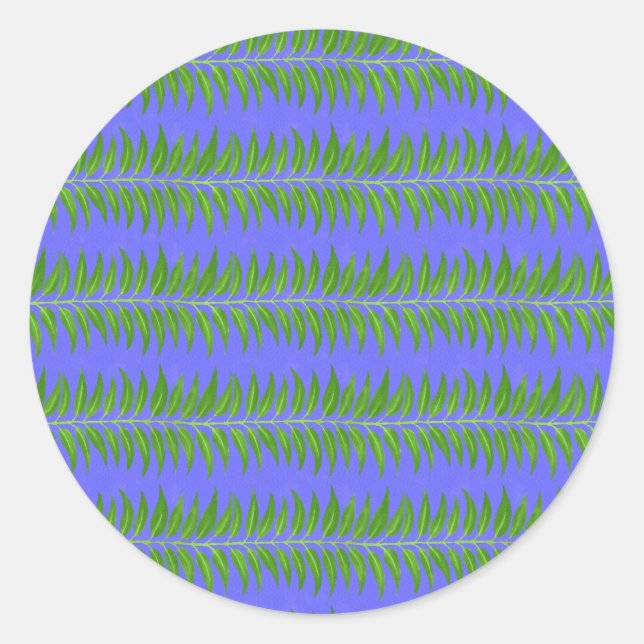 Colourful Plain Patterns - Customise own text Classic Round Sticker (Front)