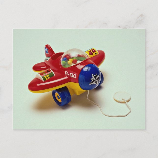 Colourful plane toy for kids postcard (Front)