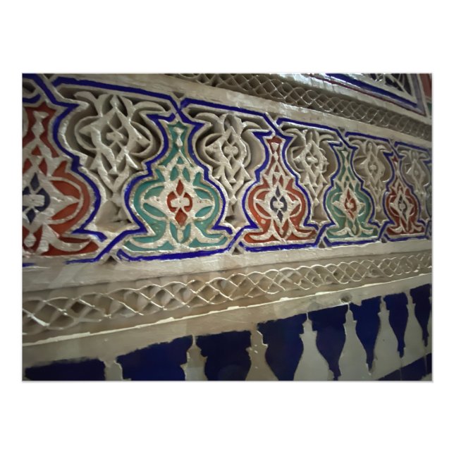 Colourful Plaster and Tile - Marrakech, Morocco Photo Print (Front)