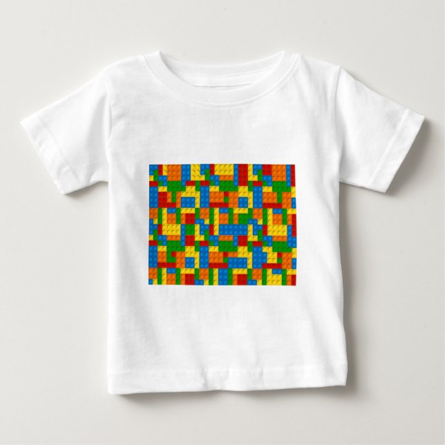 colourful plastic blocks baby T-Shirt (Front)