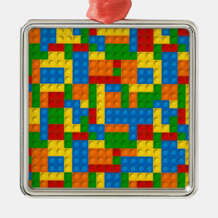 colourful plastic blocks metal tree decoration