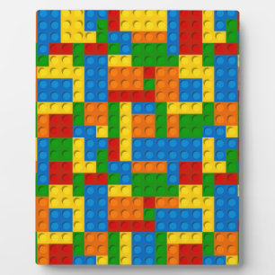 colourful plastic blocks plaque