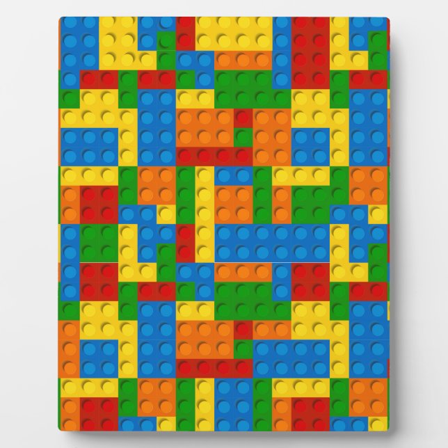 colourful plastic blocks plaque (Front)