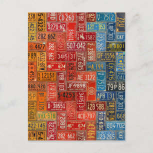 Colourful Plates from All 50 States Postcard