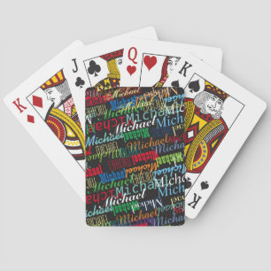 Colourful player's name custom Michael Playing Cards