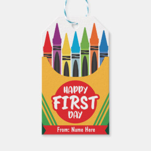 Colourful playful Crayola Colour First Day Of Scho Gift Tags