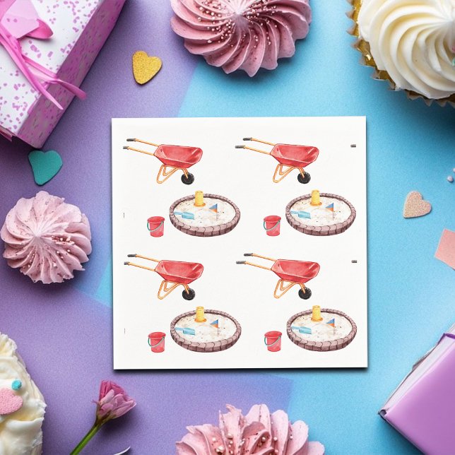 Colourful Playground Birthday Party Napkin (Creator Uploaded)