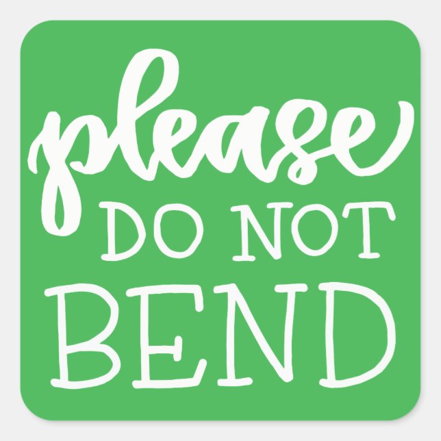Colourful “Please Do Not Bend” Stickers - 1.5 inch (Front)