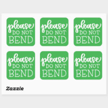 Colourful “Please Do Not Bend” Stickers - 3 inch