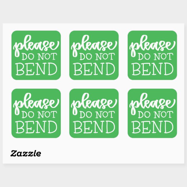 Colourful “Please Do Not Bend” Stickers - 3 inch (Sheet)