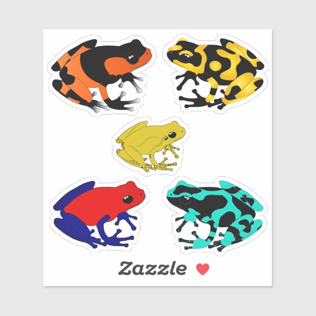 Colourful Poison dart frogs (Sheet)