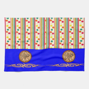 colourful pokadot throw decorative kitchen towel