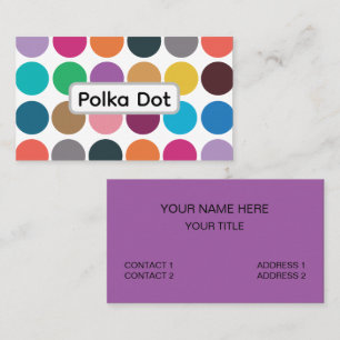 Colourful Polka Dot Back To School Business Card