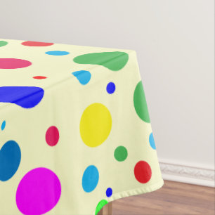 Colourful Polka Dot Bubbles Tablecloth