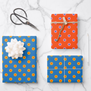 Colourful Polka Dot Dopamine Patterns Wrapping Paper Sheet