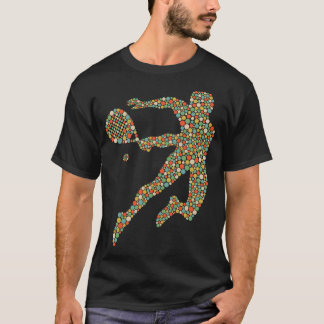 Colourful Polka Dot Padel Player Dot Day  T-Shirt