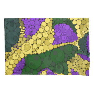 Colourful polka dot pattern pillowcase