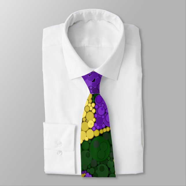 Colourful polka dot pattern tie (Tied)