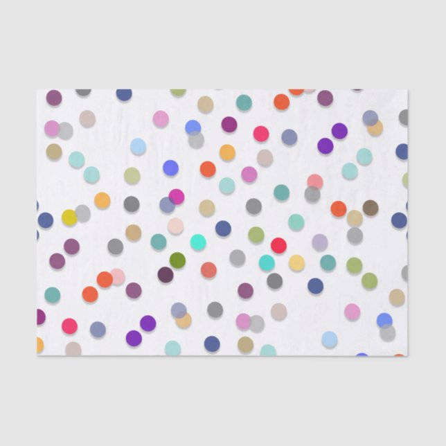 Colourful Polka Dot Print Tissue Paper (Front)