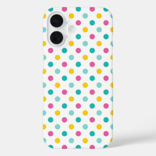Colourful Polka Dot Seamless Pattern iPhone 16 Case