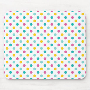Colourful Polka Dot Seamless Pattern Mouse Pad