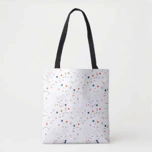 Colourful Polka Dot White Tote Bag