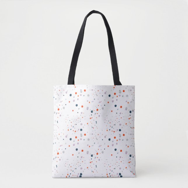  Colourful Polka Dot White  Tote Bag (Front)