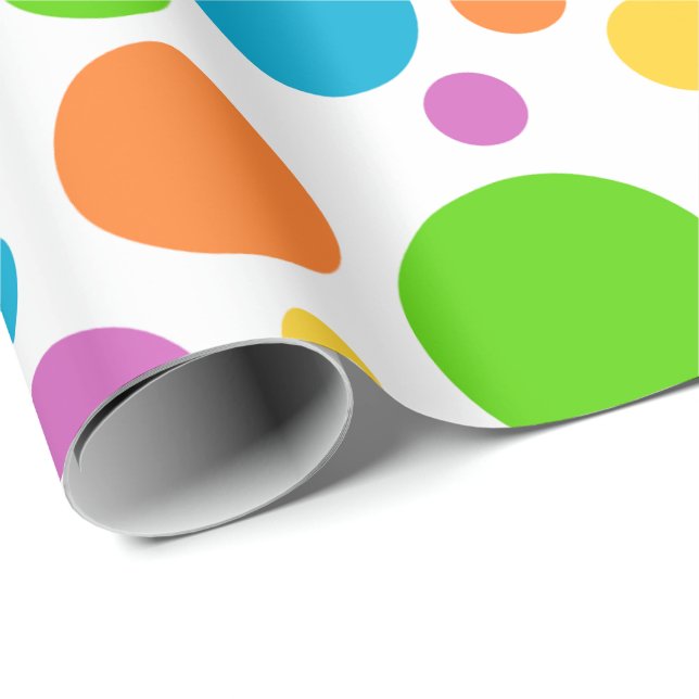 Colourful Polka-dot Wrapping Paper (Roll Corner)
